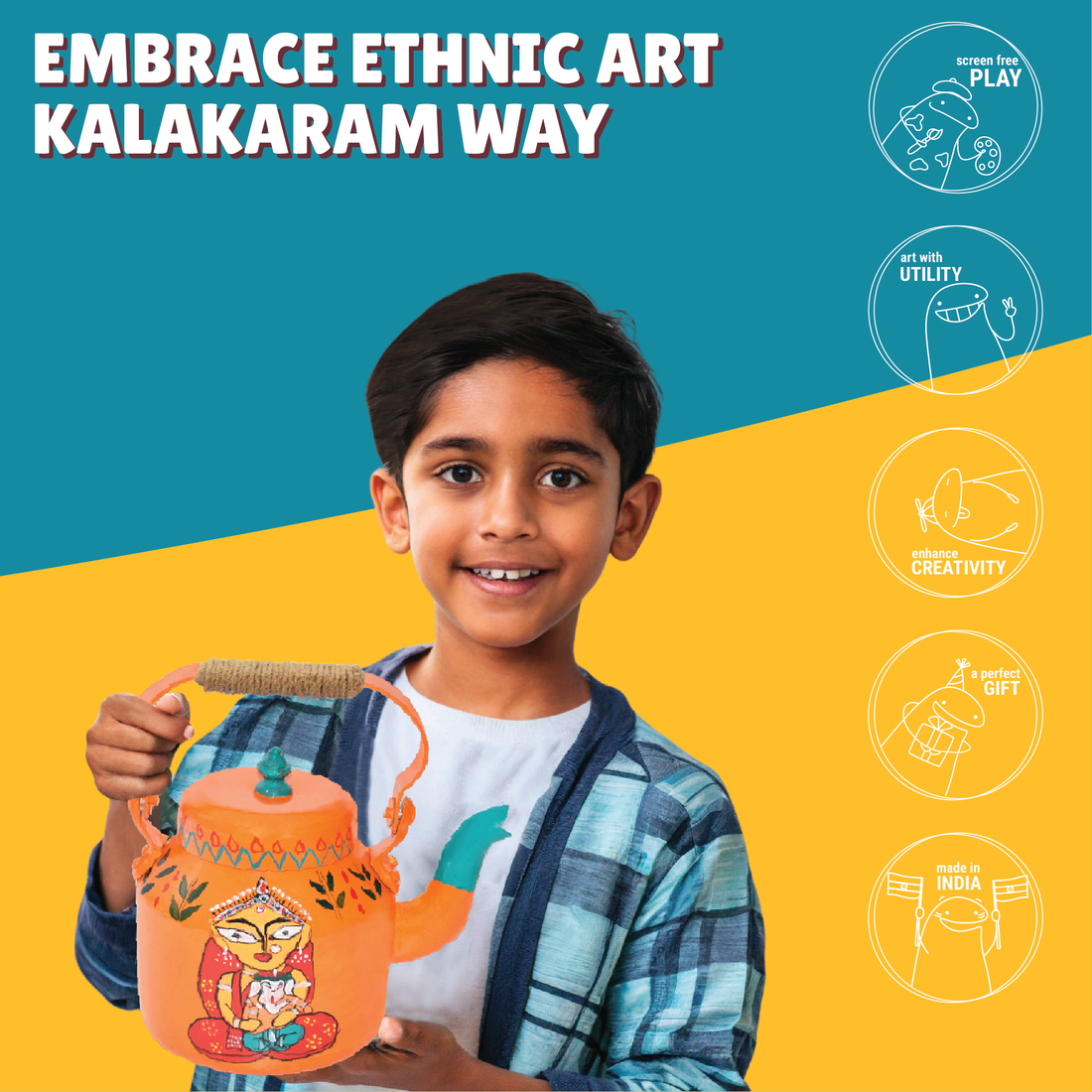 Make Your Own Kalighat Painting Kettle