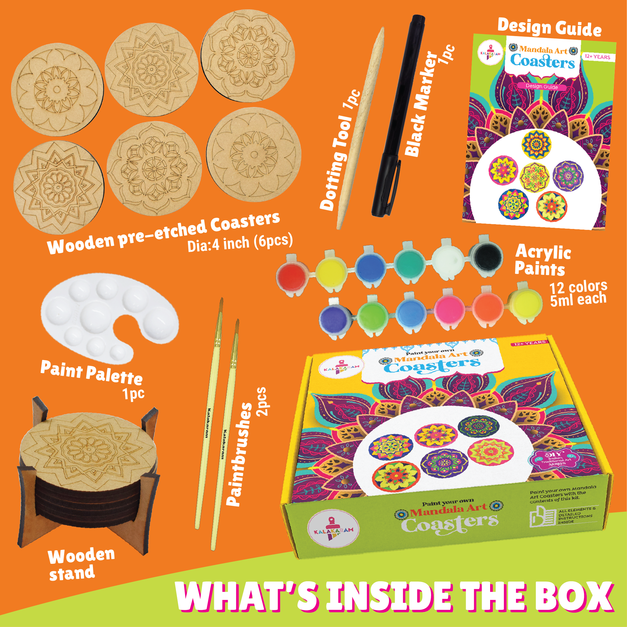 Mandala Art Coasters Painting Kit