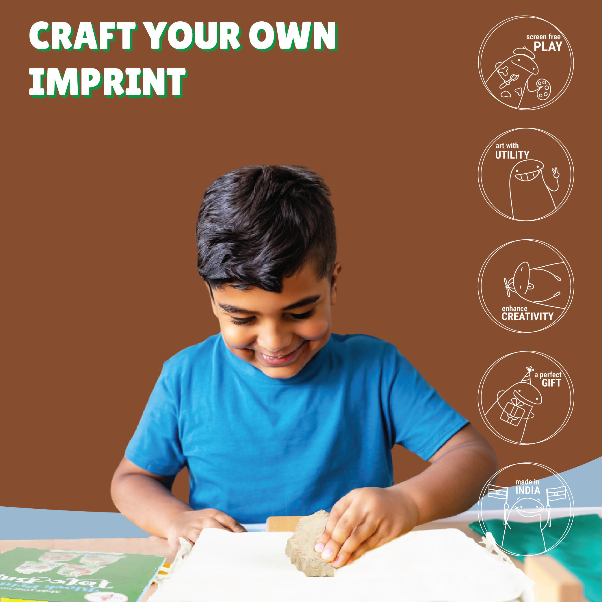 Block Printed Tote Bags Kit