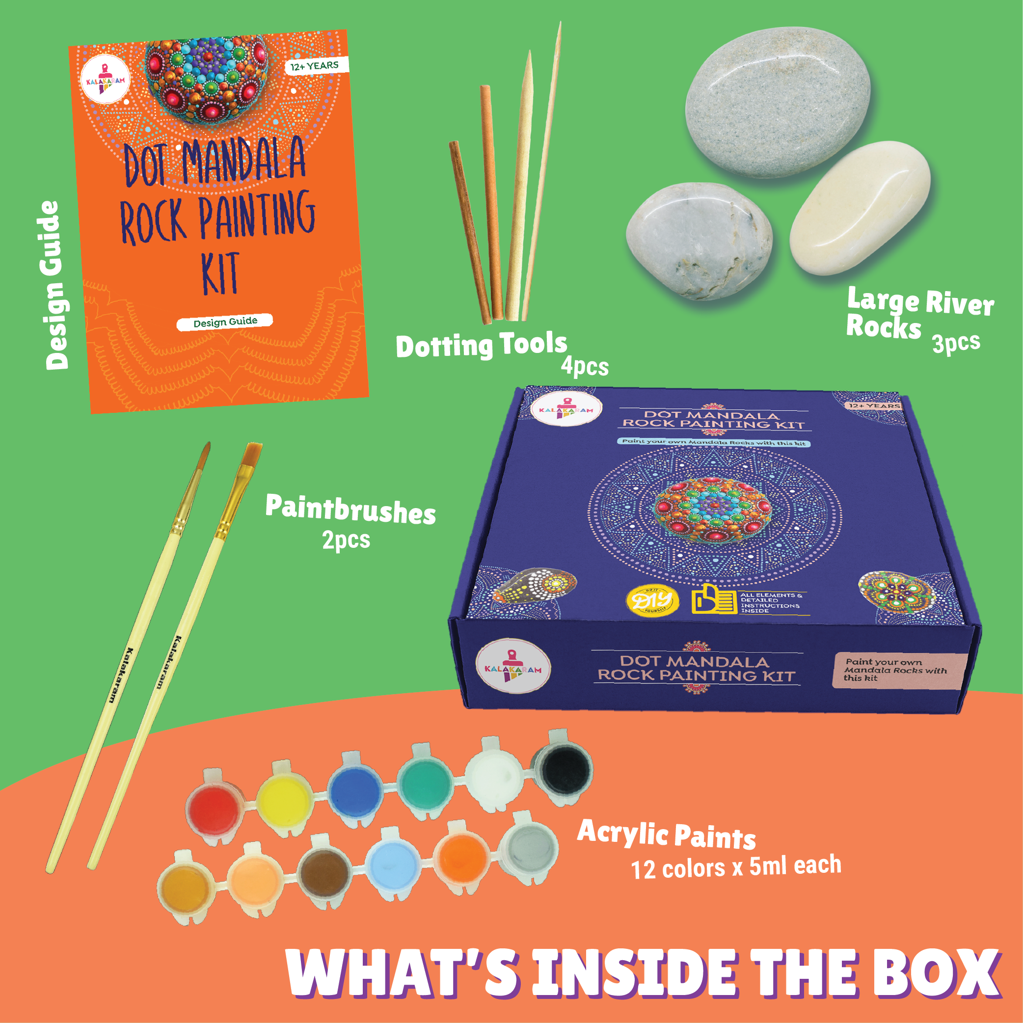 Dot Mandala Art Rock Painting Kit