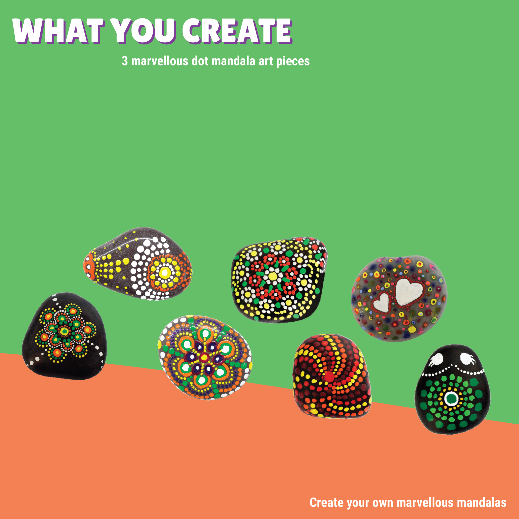 Dot Mandala Art Rock Painting Kit